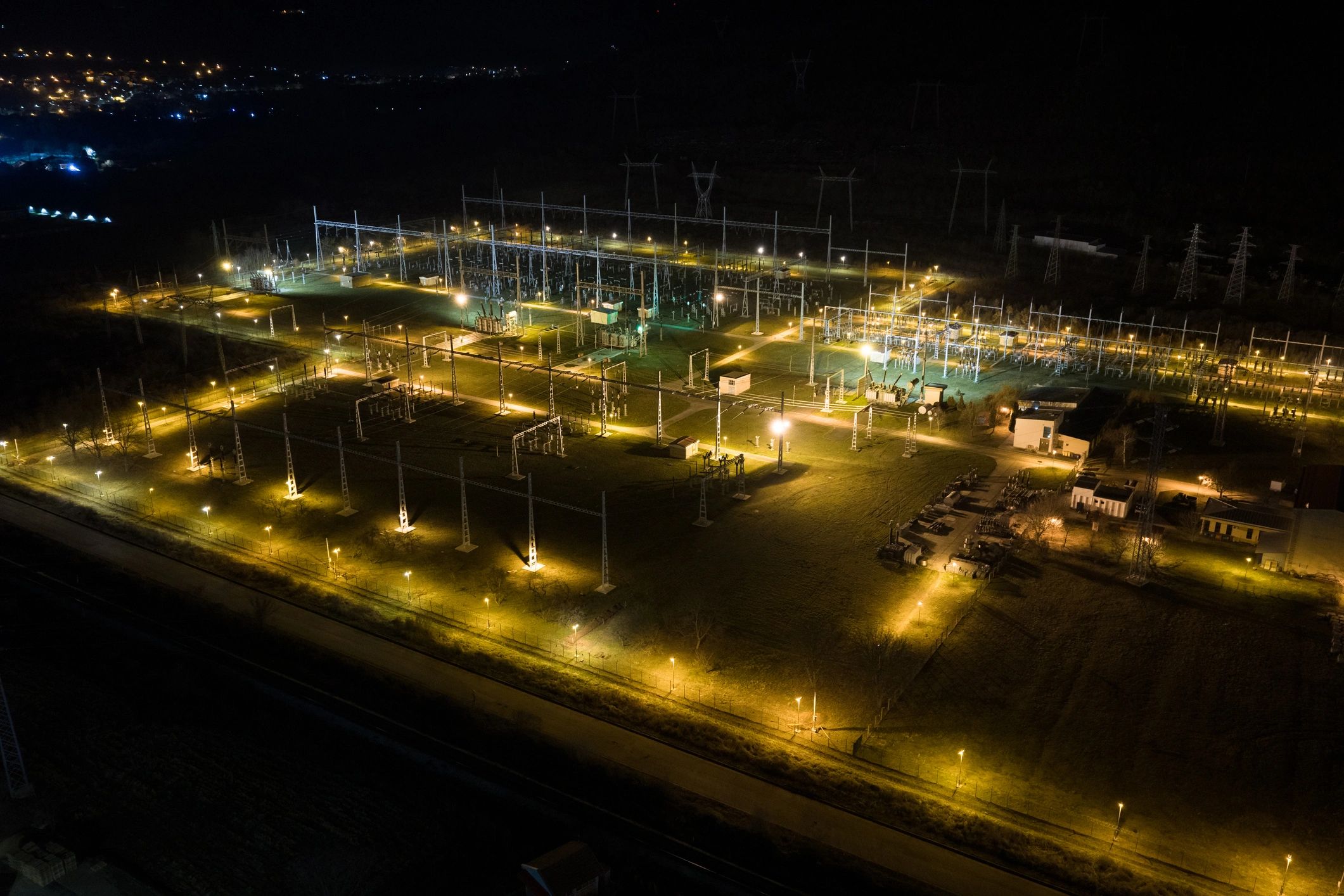 Réseau énergétique industriel de nuit